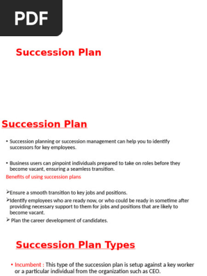 Succession Plan