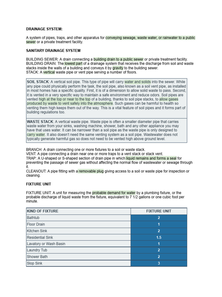 Comprehensive Guide to Drainage Systems | PDF | Sanitary Sewer | Plumbing