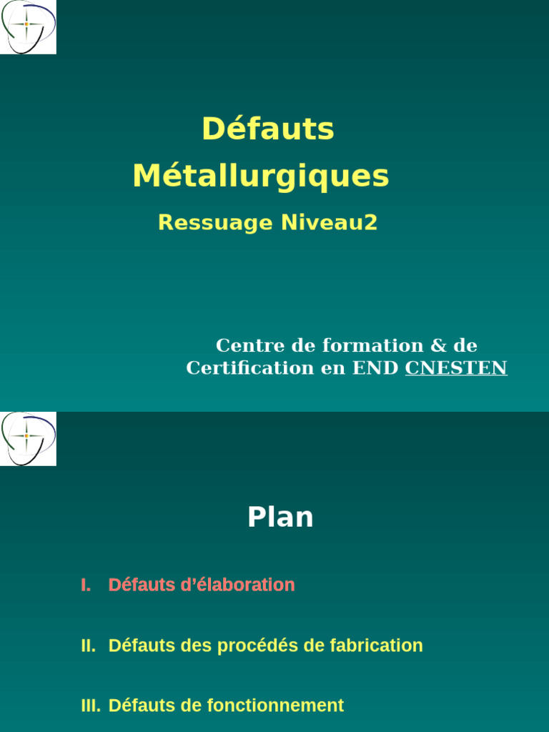 Défauts métallurgiques : Retassure et impacts | PDF | Traitement ...