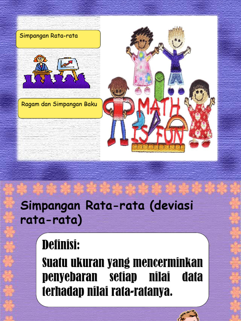 Simpangan Rata-rata dan Varians Data | PDF
