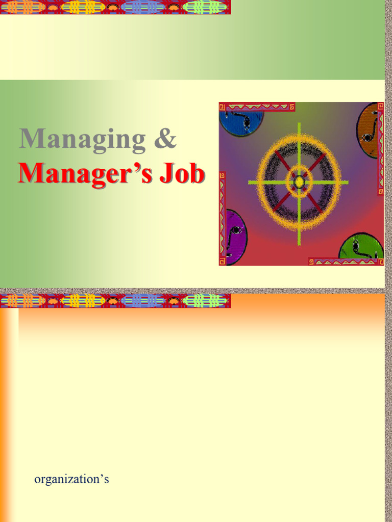 CHP-1Manager & Management Final1 | PDF | Goal | Information