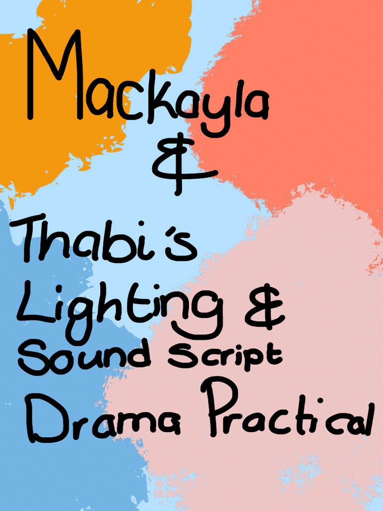 Drama Lighting and Sound Scrpit 2 | PDF
