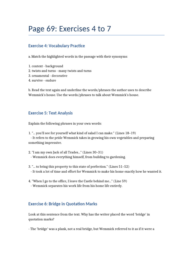 Vocabulary and Text Analysis Exercises | PDF