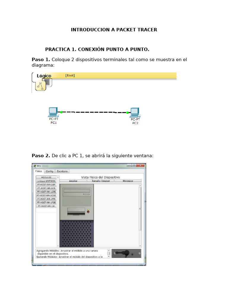 Guía de Configuración en Packet Tracer | PDF | Punto de acceso ...