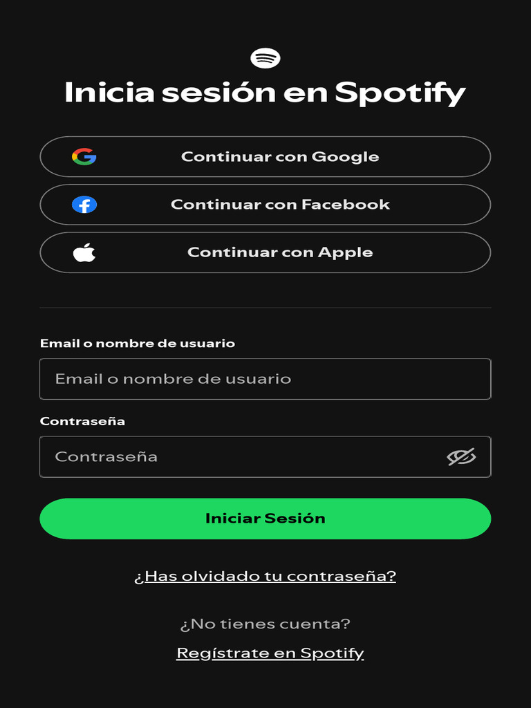 Iniciar Sesión - Spotify | PDF