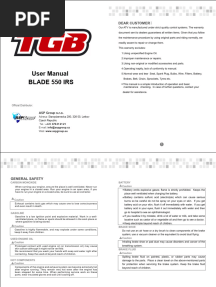 TGB Blade 550 Manual en
