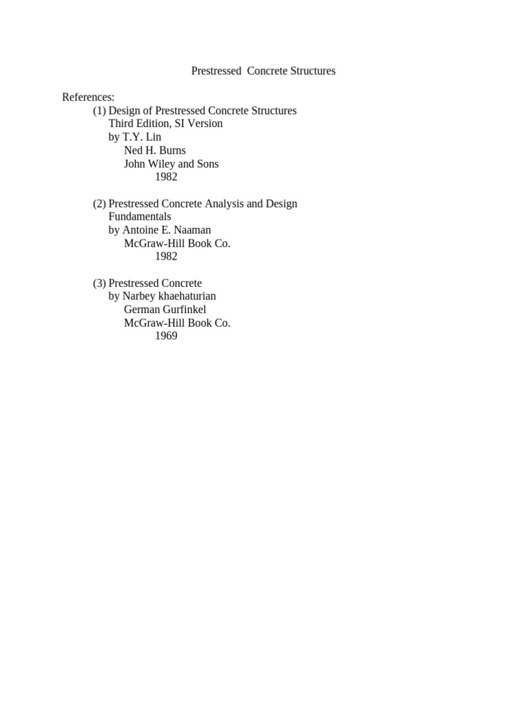 Prestressed Concrete Structures Overview | PDF | Beam (Structure ...