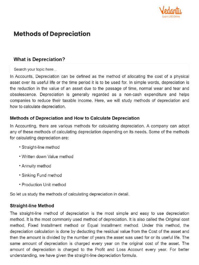 Methods of Depreciation | PDF