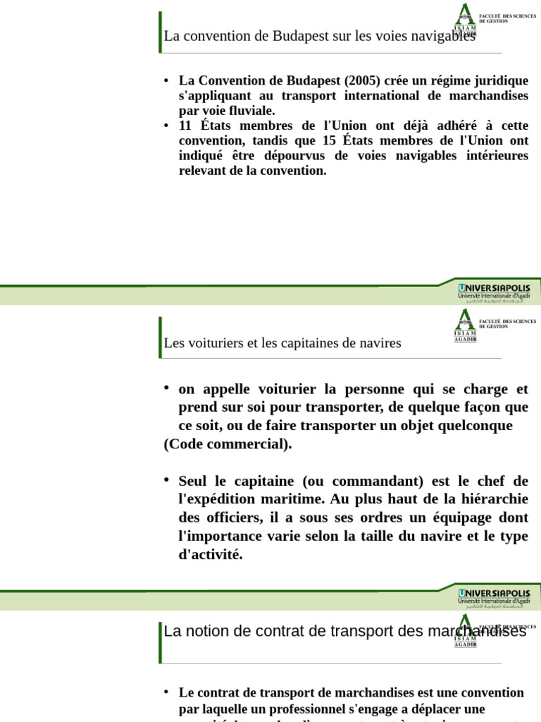 Transport fluvial et contrat de marchandises | PDF | Transport