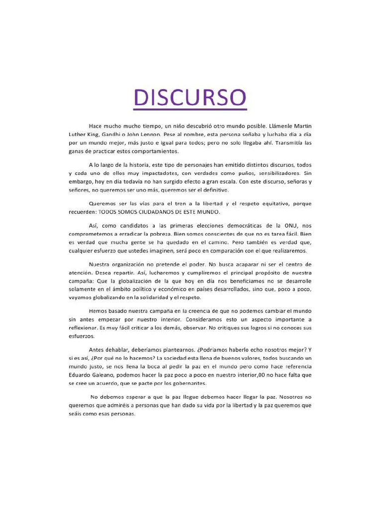 Discurso Pipipi | PDF | Relaciones personales, crianza y desarrollo ...