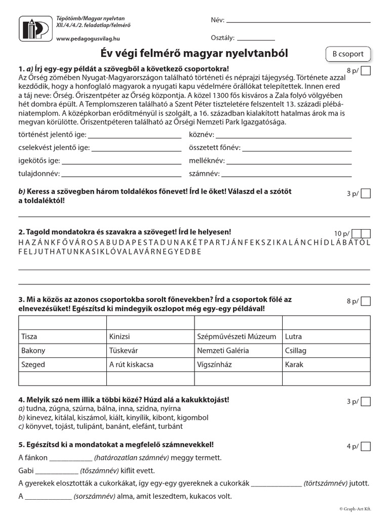 Pip 2004 Mnyelv 4o FL Felm 2 | PDF