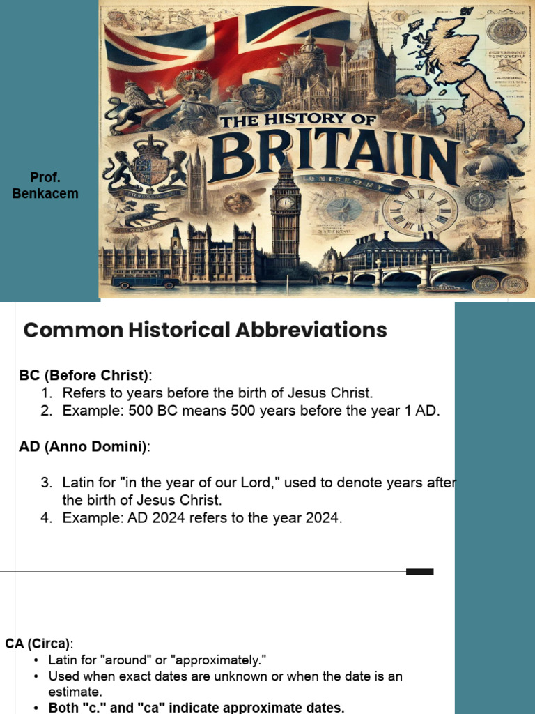 Historical Abbreviations and Early Britain | PDF | Anno Domini | Common Era