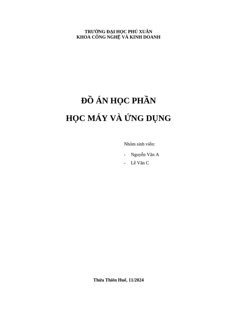 Do An Hoc Phan Hmud | PDF