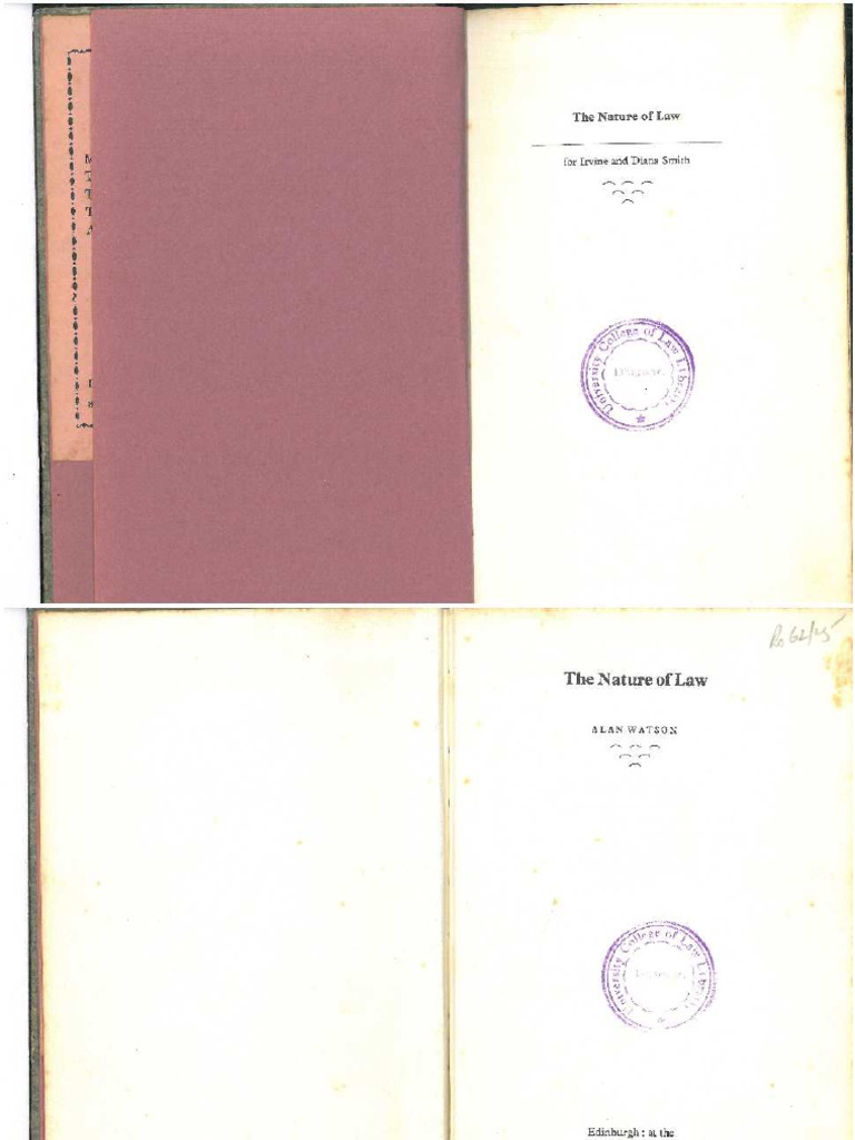 The Nature of Law Book | PDF