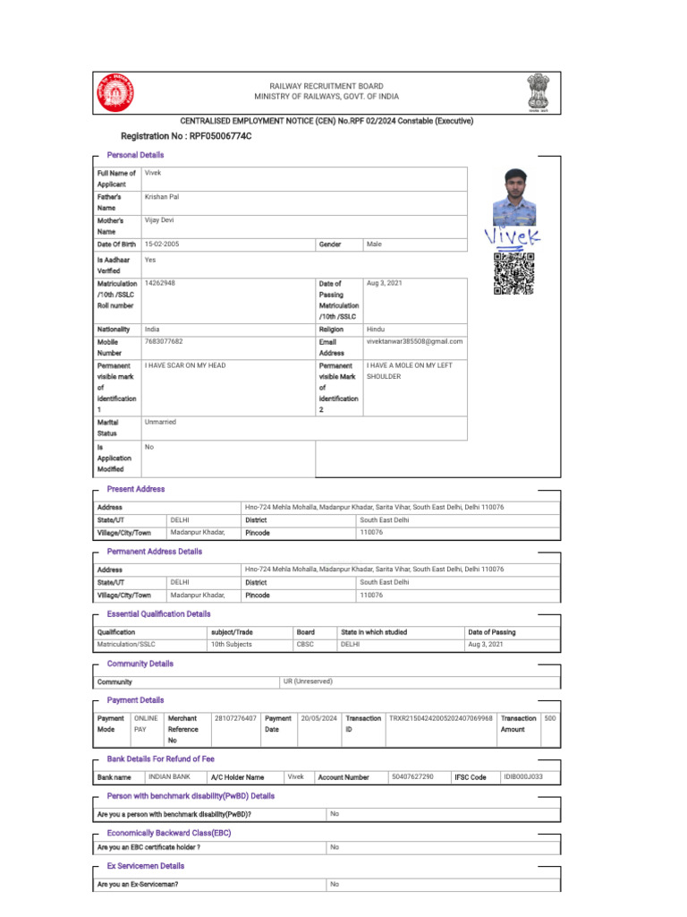 Https WWW - Rrbapply.gov - in # Pscexamservice Candidate-View ...