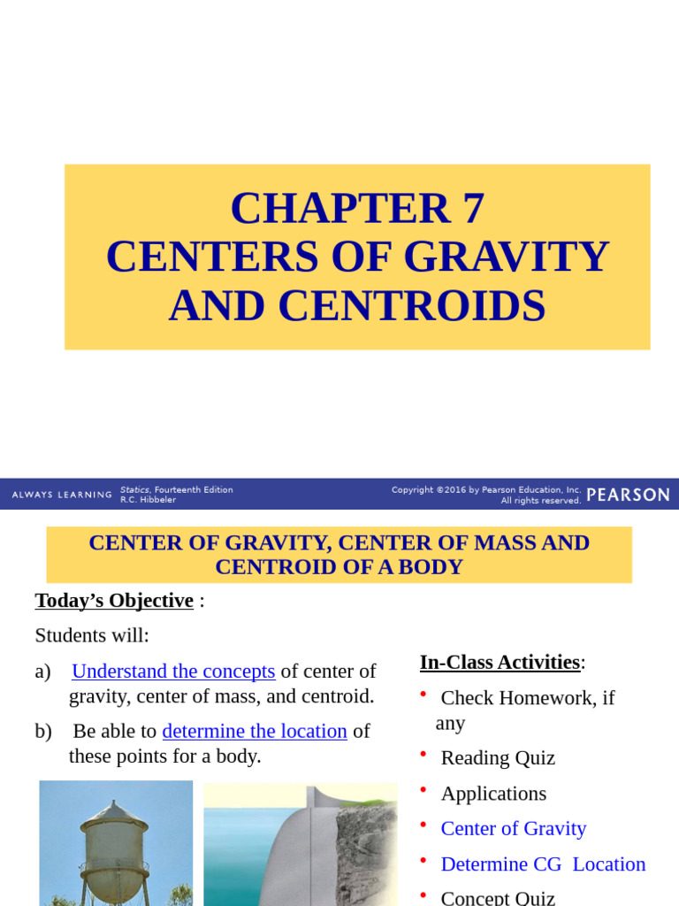 Statics - Lec PPT - Section 7.1 | PDF | Center Of Mass | Classical ...