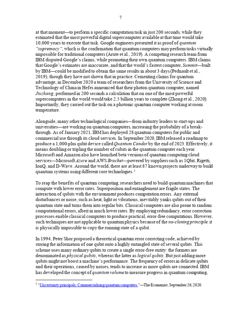 Quantum Computing and The Financial System - Spooky Action at A ...
