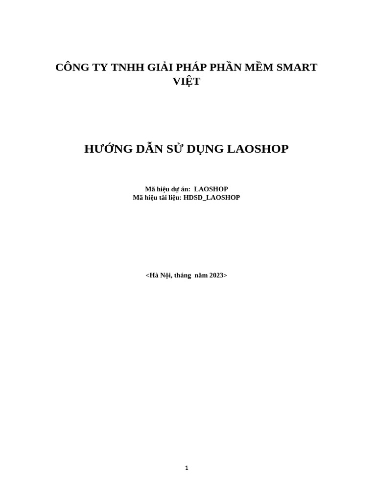 HDSD - LAOSHOP - T NG - H P v3 | PDF
