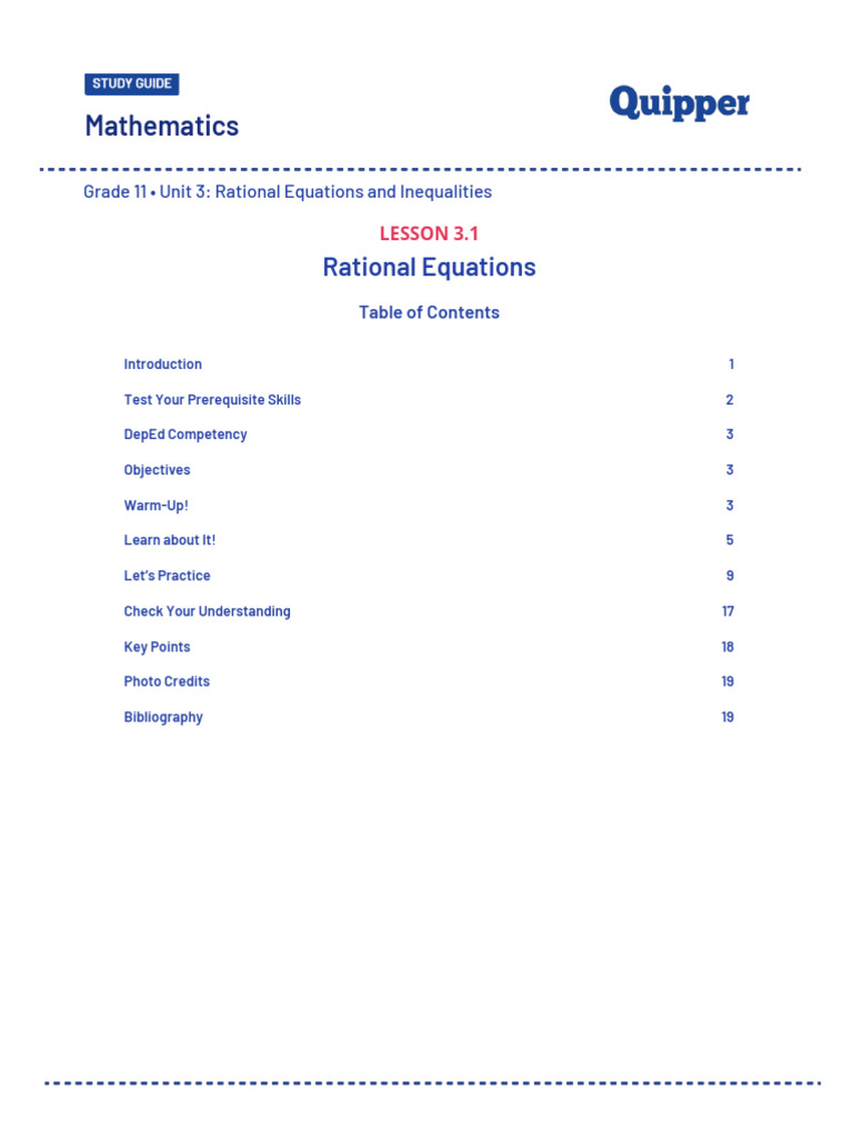 Open 3.1 Rat.-3.1 Rational Equations-01 | PDF | Equations | Rational Number