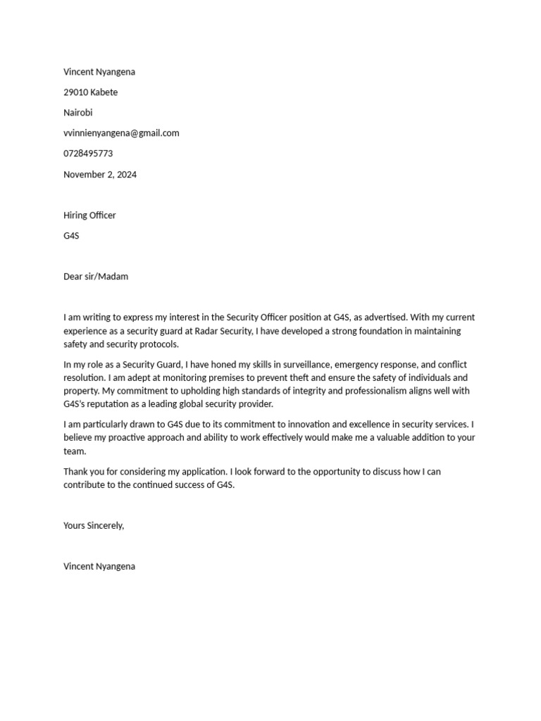 Security Officer Application for G4S | PDF | Computers