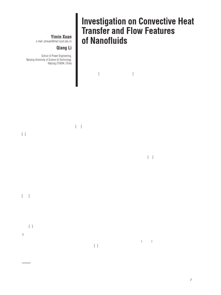 Investigation On Convective Heat Transfer and Flow Features of ...