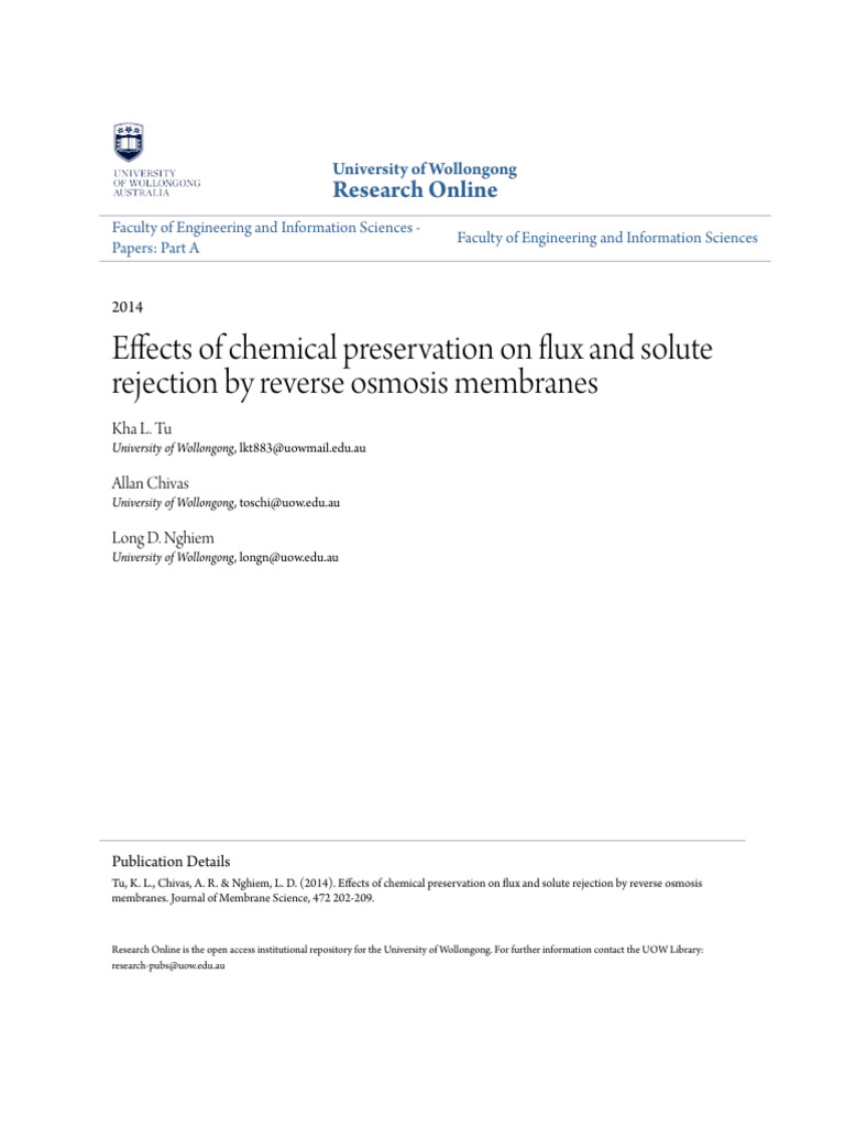 Effects of Chemical Preservation | PDF | Membrane | Cell Membrane