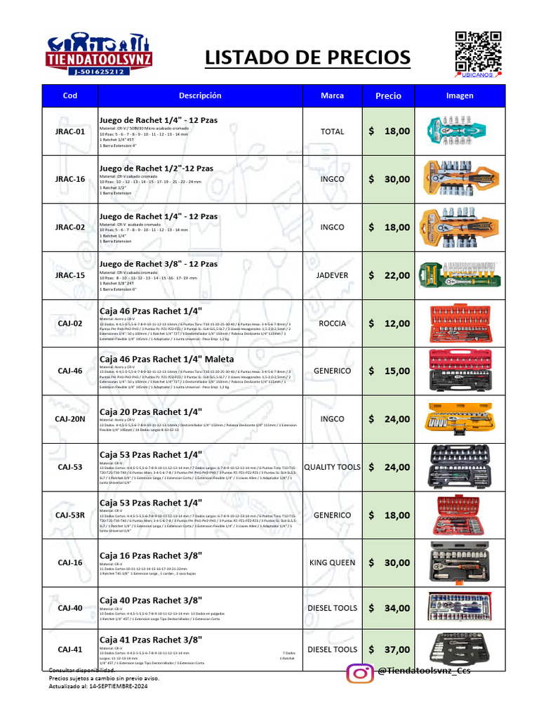Catalogo Tiendatools 14 Septiembre 2024 | PDF | Materiales | Herramientas