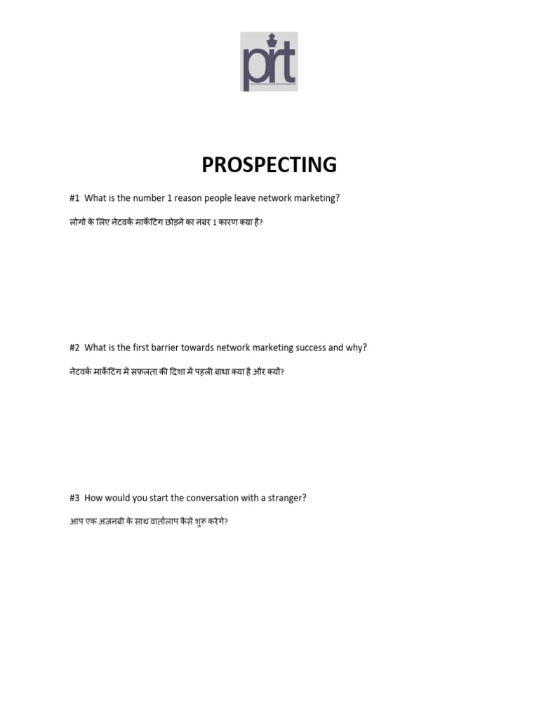 Lesson 12 Prospecting Offline Photo Inspiration