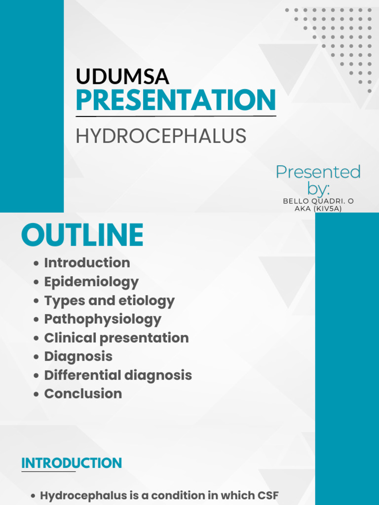 Hydrocephalus Presentation | PDF | Cerebrospinal Fluid | Medical ...