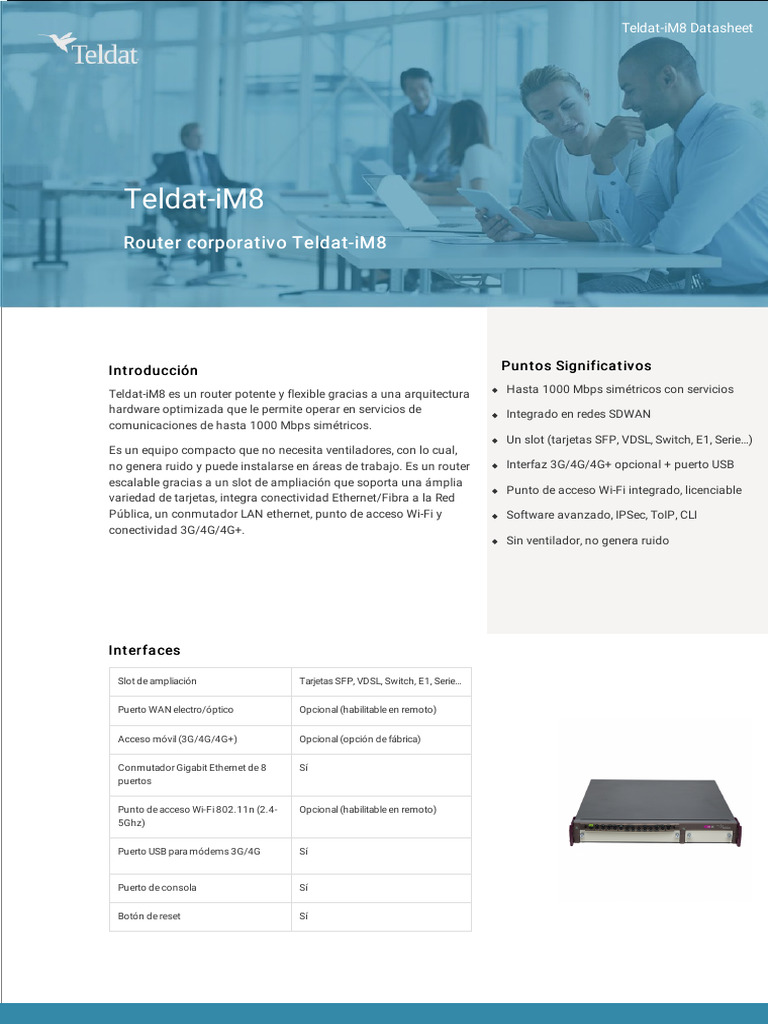 Router Teldat-iM8: Potente y Silencioso | PDF | Punto de acceso ...