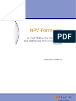 NPV Formulas: A Fast Method For Calculating and Optimising NPV in Screening Studies
