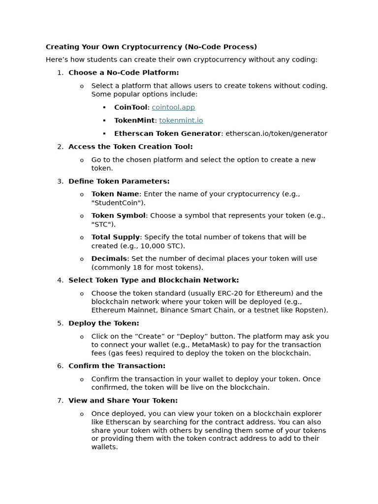 Creating Your Own Cryptocurrency | PDF | Computers