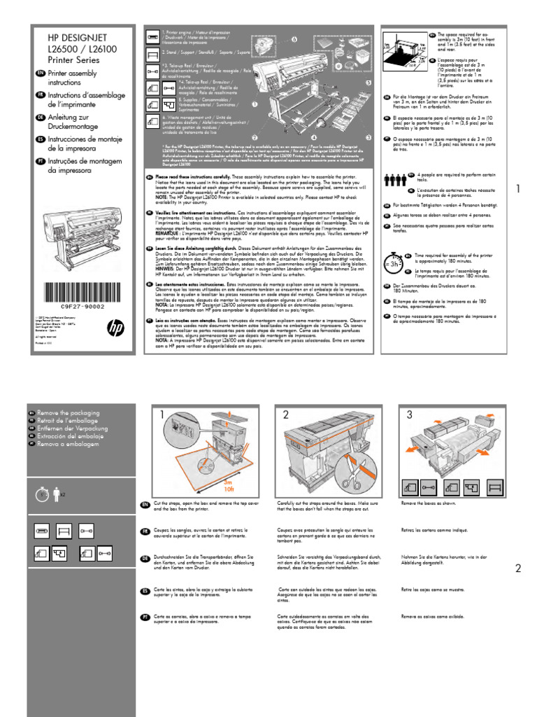 HP Latex 260 Designjet Printer Assembly Guide | PDF