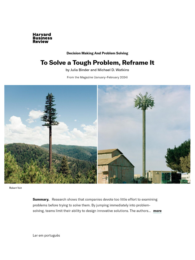 Reframing Problems for Innovative Solutions | PDF | Goal | Marketing
