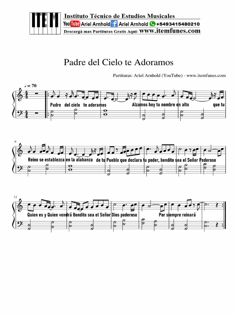padre-del-cielo-te-adoramos-1 | PDF