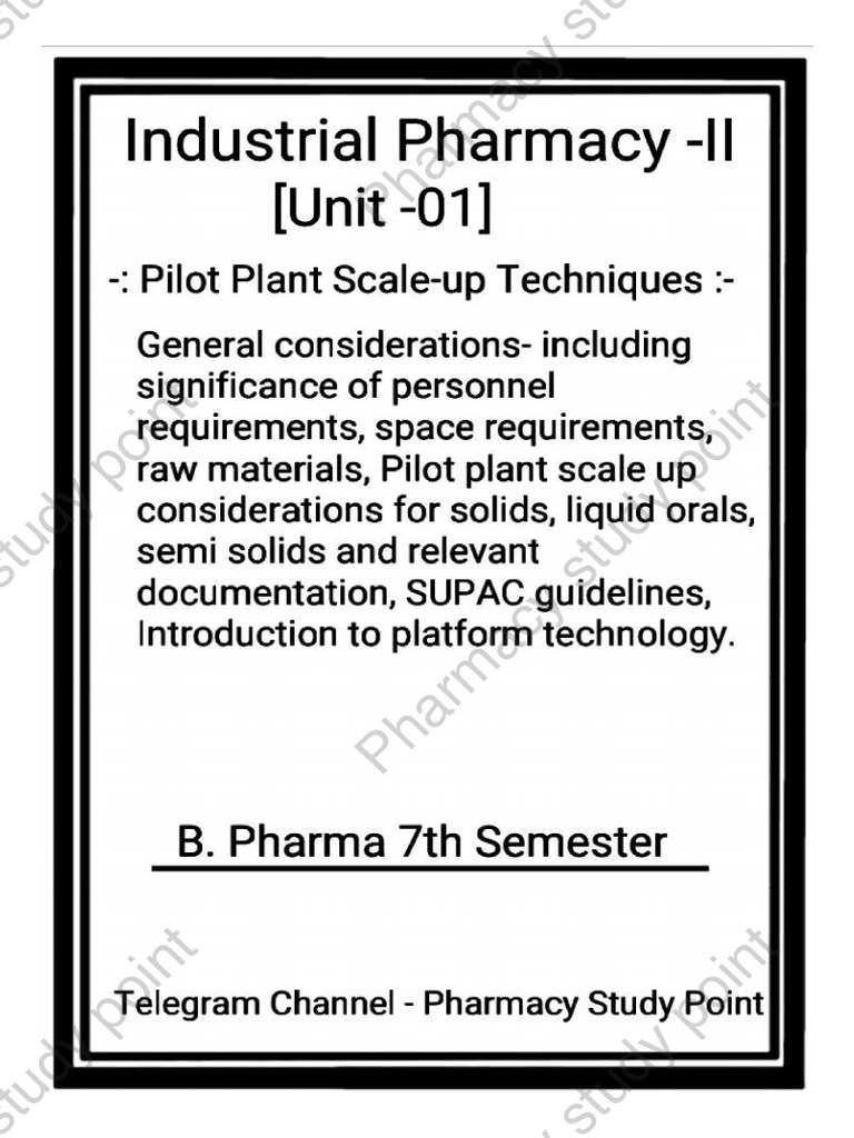 Pharmacy Study Points Overview | PDF