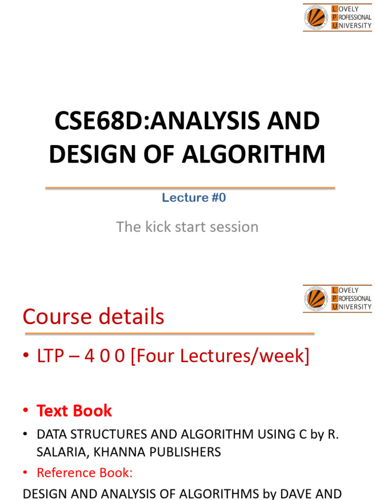 Algorithm Design and Analysis Course | PDF | Algorithms | Engineering