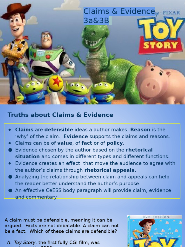 Analyzing Claims in Toy Story | PDF | Animation | Pixar