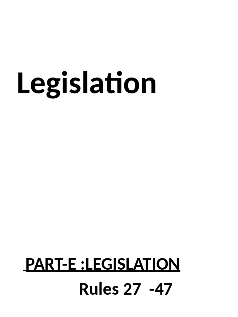 Understanding Legislative Processes in Parliament | PDF | Act Of ...