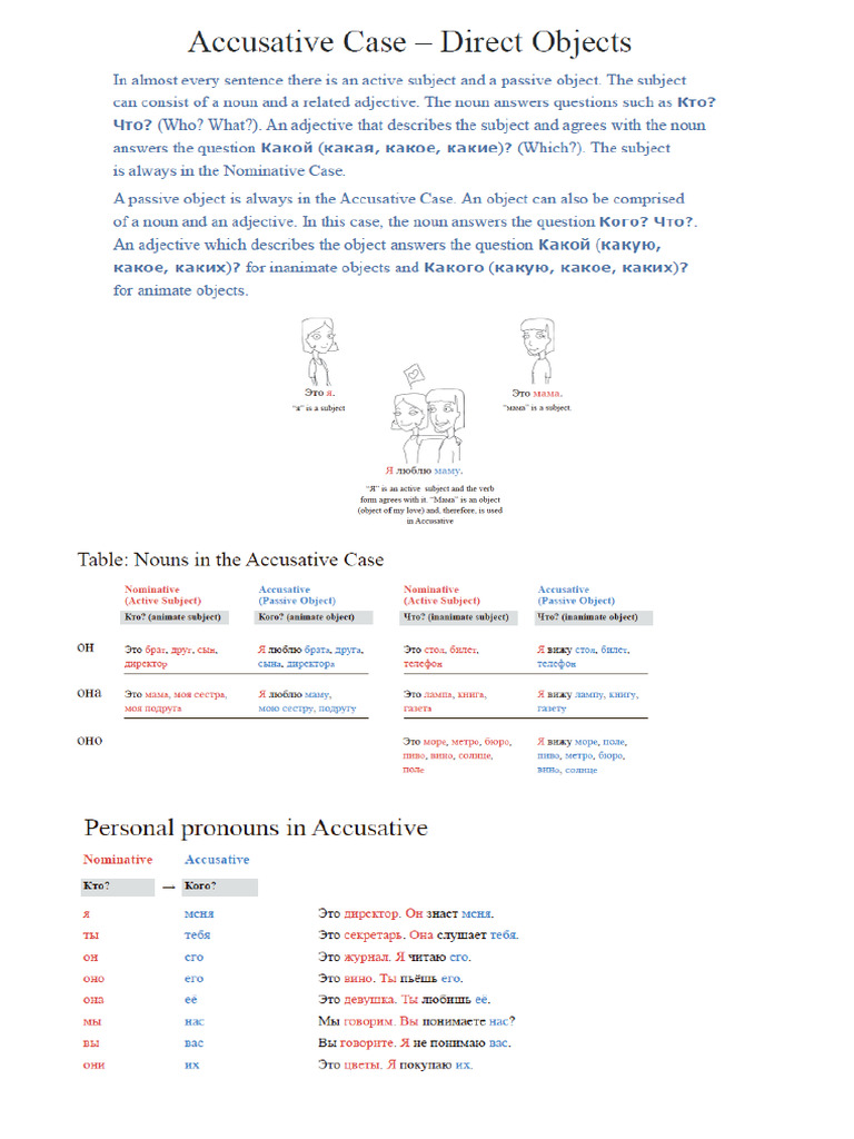 Accusativa Case Rules | PDF