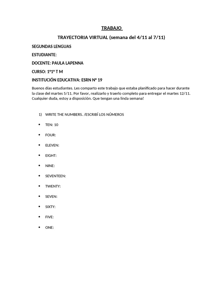 T.P. 1ro 1ro TM | PDF | Artes del Lenguaje y Comunicación | Estudios de ...