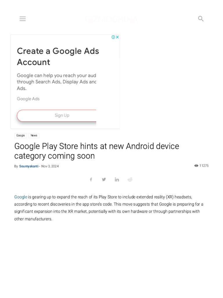 Google Play Store Expands to XR | PDF | Business