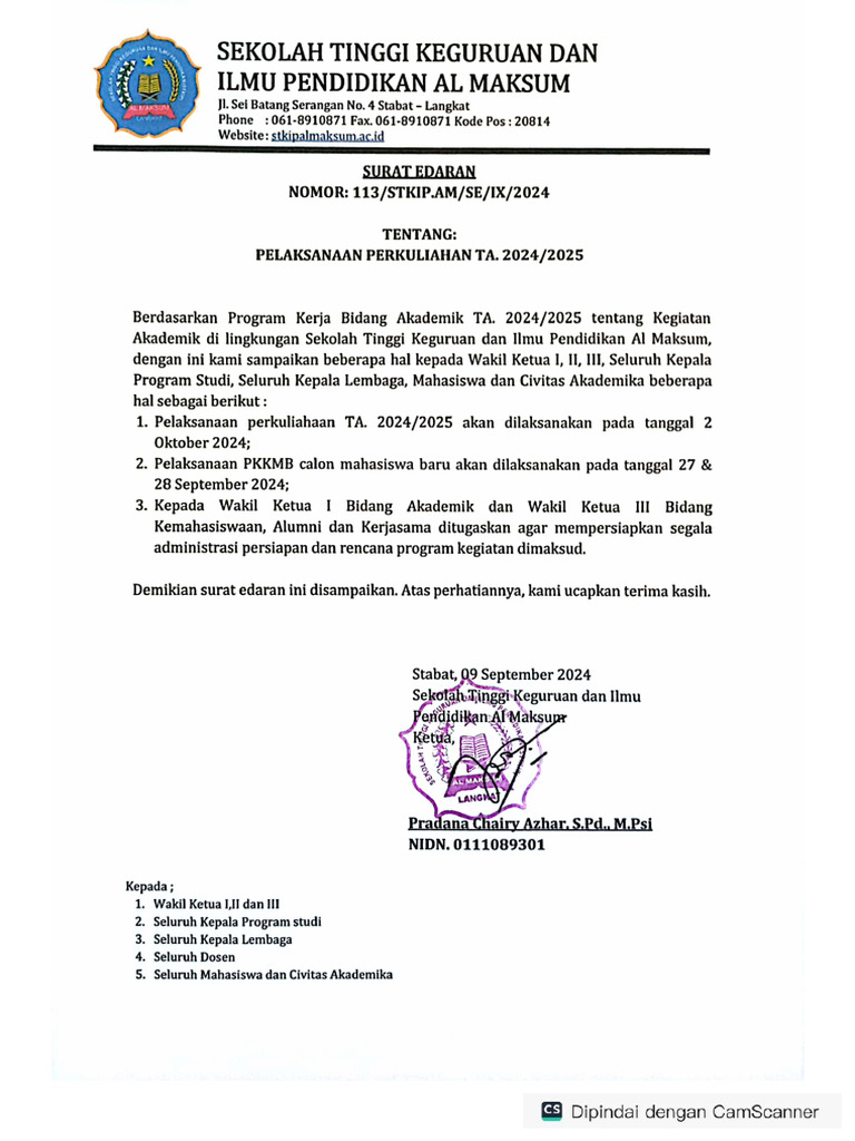 Revisi Surat Edaran | PDF