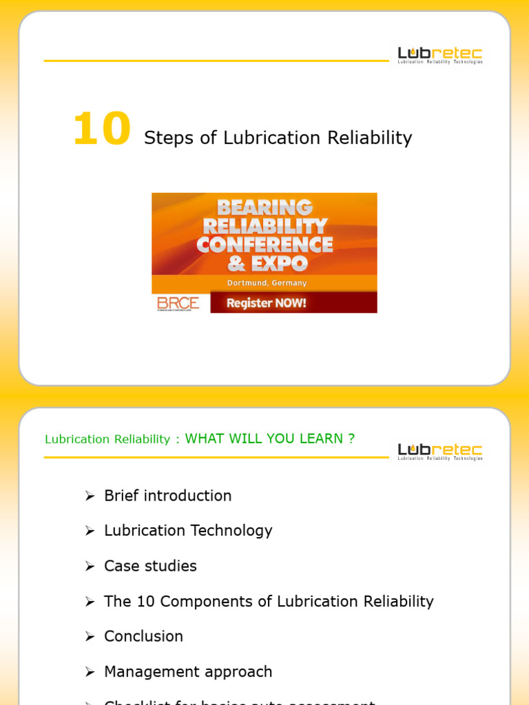 10 Components of Lubrication Reliability | PDF | Bearing (Mechanical ...
