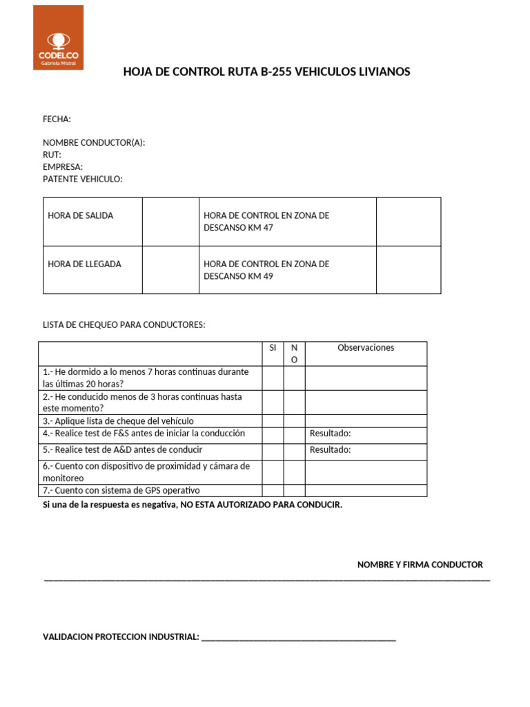 Control de Descanso Vehicular B-255 | PDF | Informática | Tecnología