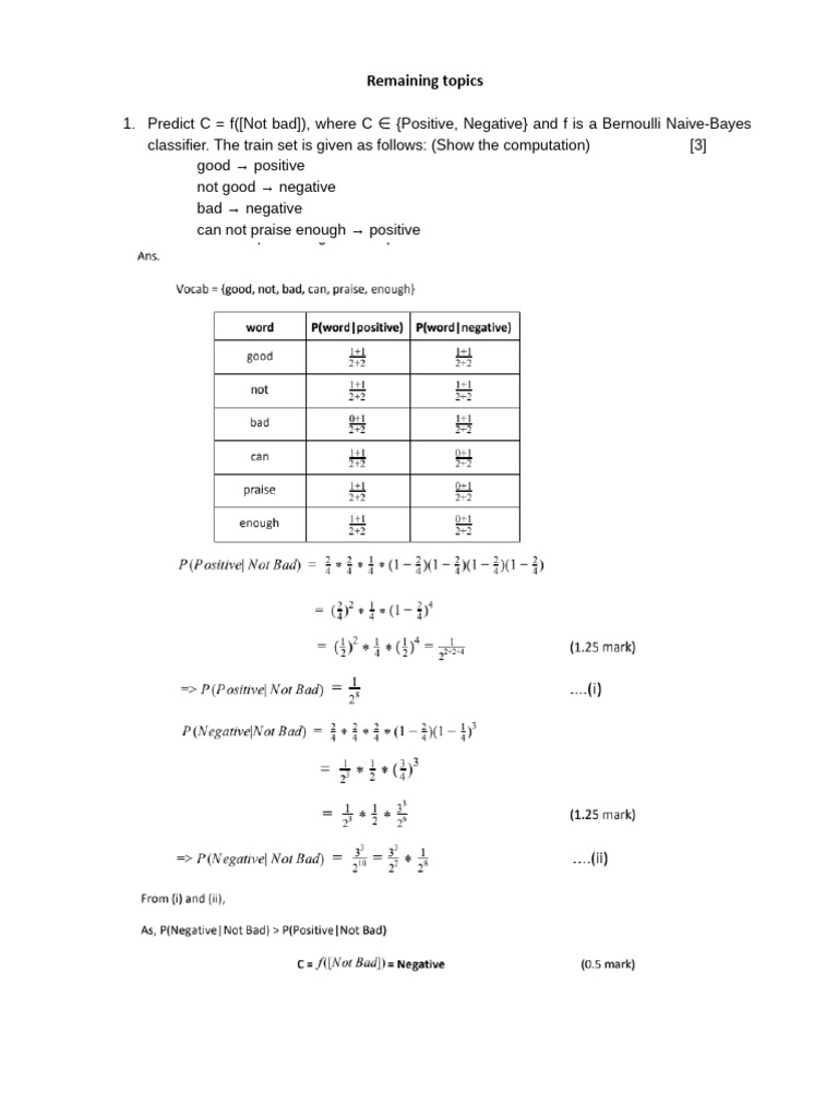 Nlp 2021 lastyr nlp questions remainingtopics pdf statistical