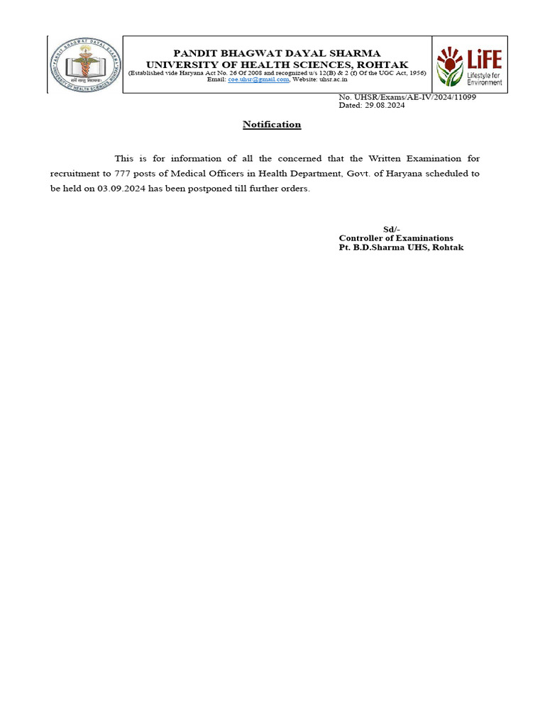 Notification 5 | PDF