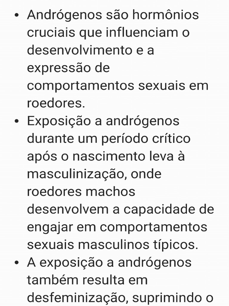 Efeitos Dos Andrógenos | PDF