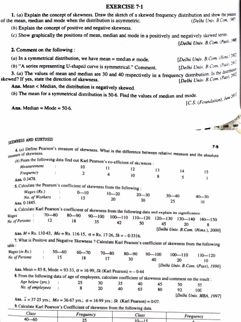Understanding Skewness in Statistics | PDF | Skewness | Sampling ...