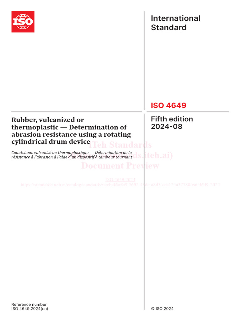 ISO-4649-2024 Abrasion Resistence | PDF | International Organization ...